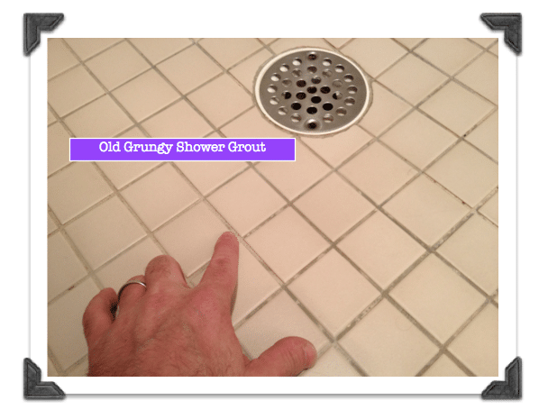 Shower Grout that Won't Stain or Need Sealed-Old Grungy Grout