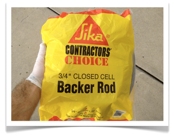 Concrete Expansion Joints-Backer rod needs to be placed in joints before sealant