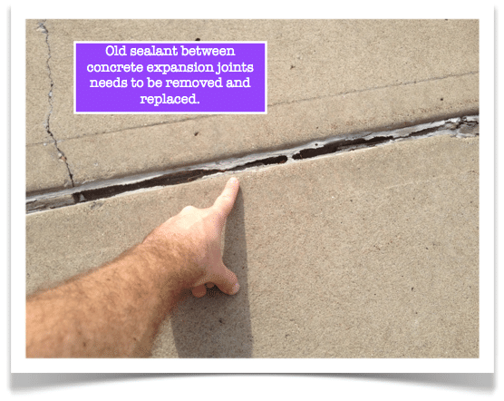 Concrete Expansion Joints-Remove old sealant