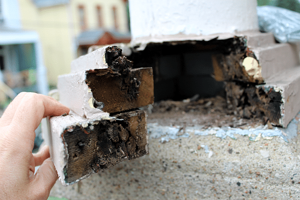 Porch Column Base Damage