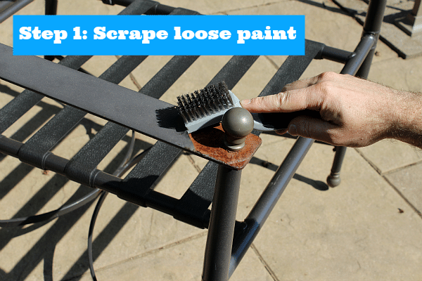 Step 1 Scrape Loose Paint
