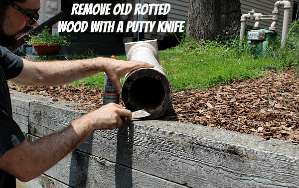 Remove old rotted wood