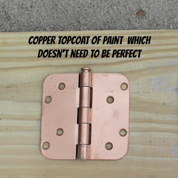 Copper Paint on Hinge