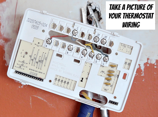Take a picture of thermostat wiring
