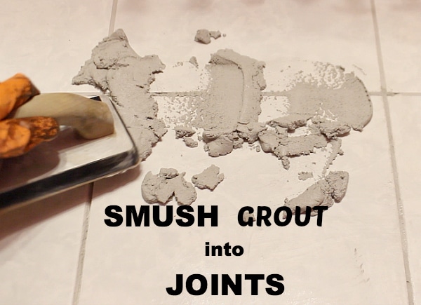 Float Grout into Joints