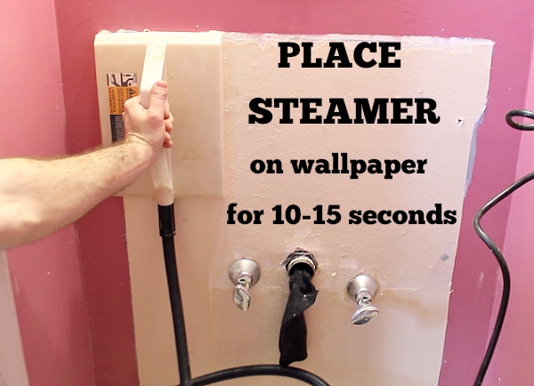 Place steamer on wallpaper