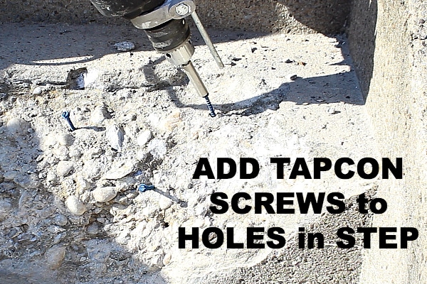 Add Tapcons to Step