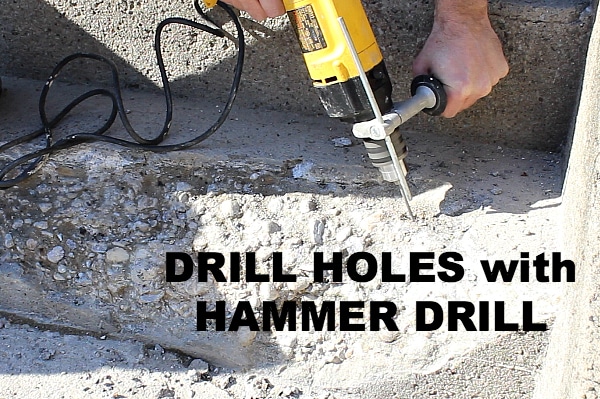 Drill Holes with Hammer Drill