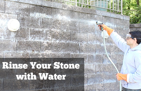 Rinse Stone with Water