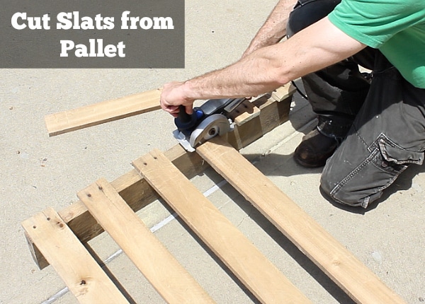 Cut slats from Pallet