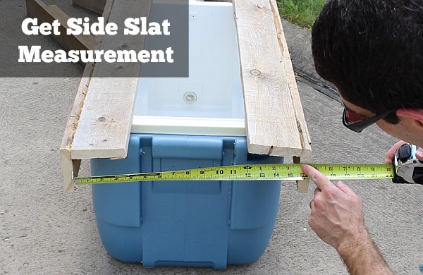 Get side slat measurement
