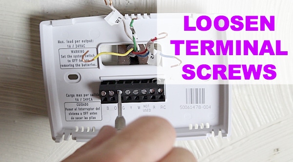 Loosen terminal screws