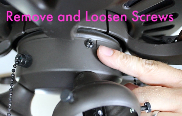 Remove and loosen screws