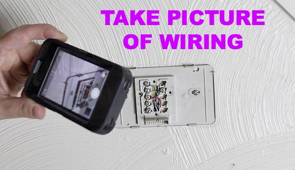 Take picture of wiring