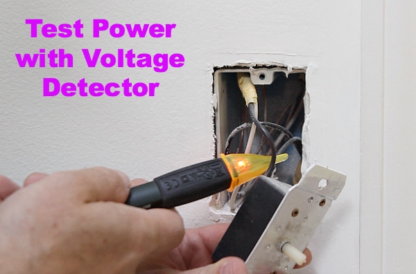 Test power with voltage detector