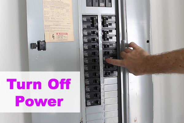 Turn off power to switch