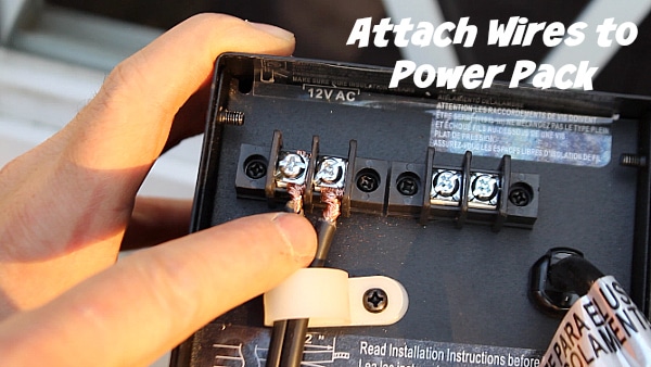 Attach wires to power pack