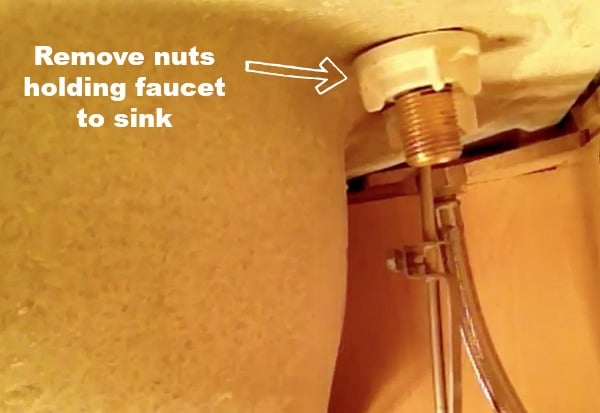 Remove faucet nuts