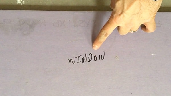 Label Drywall Window