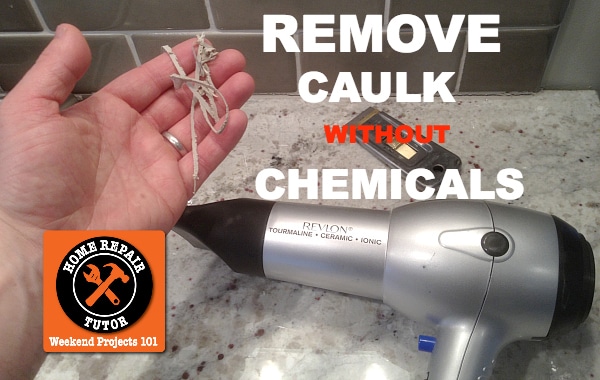 Remove excess deals caulk from wall