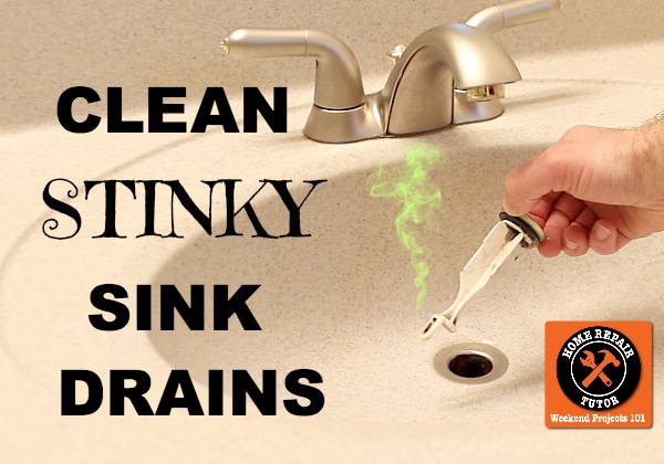How To Clean A Stinky Sink Drain Home Repair Tutor - Causes Of Bathroom Sink Odor Eliminator
