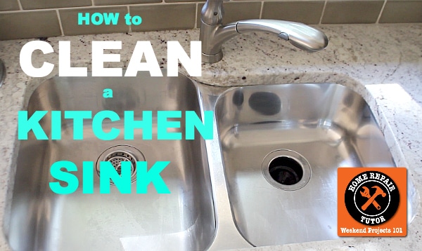 How to clean a kitchen sink