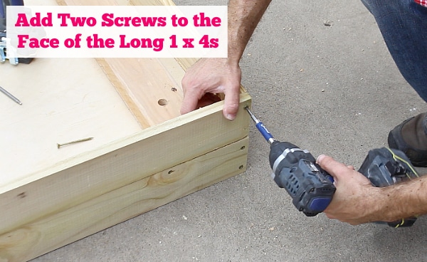 Add Screws to Face of Long 1x4