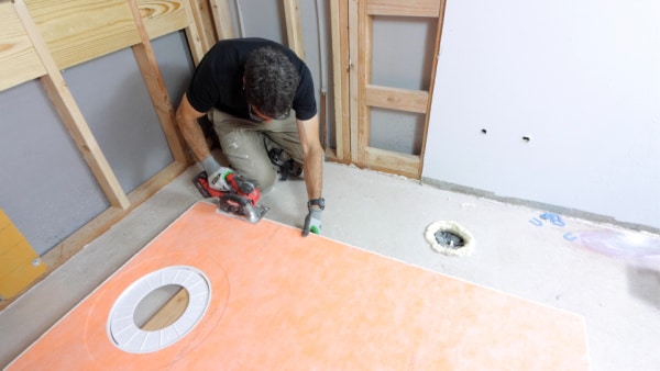 How to trim Schluter shower pan