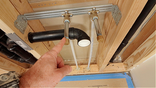 Under Sink Plumbing with Water Supply Lines