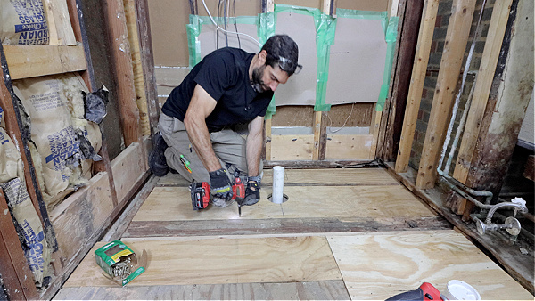 Curbless Shower Framing for Recessed Subfloor