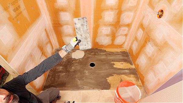 Trowel Size for Schluter Shower Pan