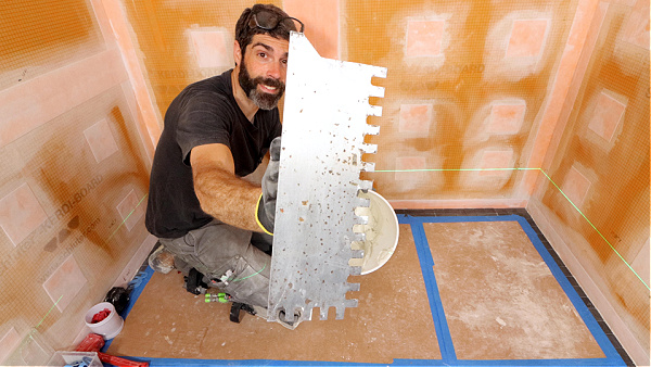 Trowel for Shower Wall Tile