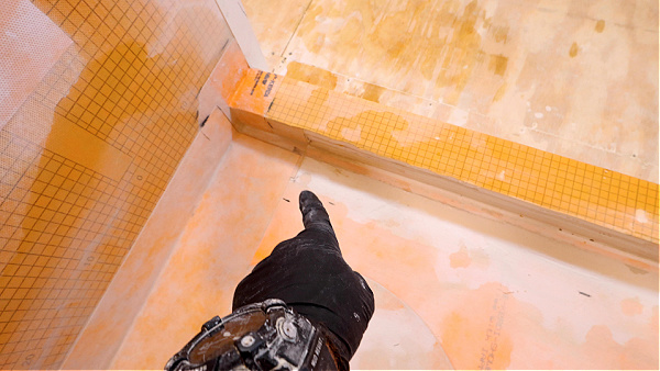 How to Waterproof Schluter Shower Curb with KERDI BAND