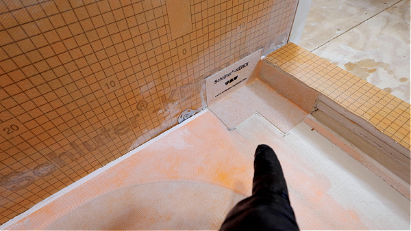 Schluter Inside Corner at Curb