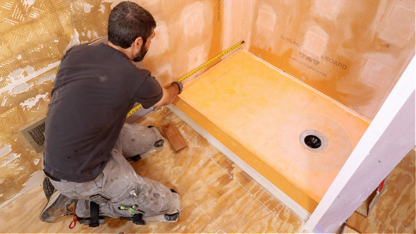 Schluter Shower Curb Location