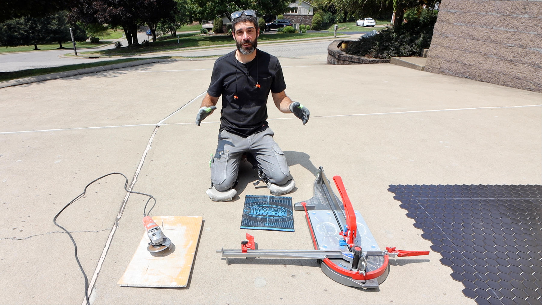 Cutting Small Hexagon Tile for Tray