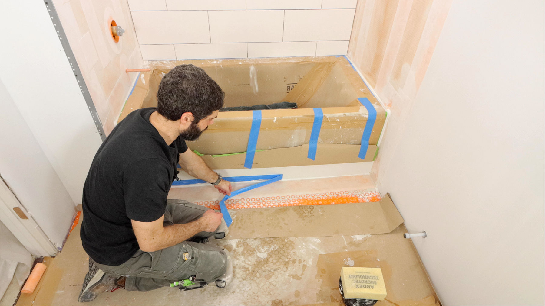 How to Seal DITRA-HEAT Mat to Bathtub