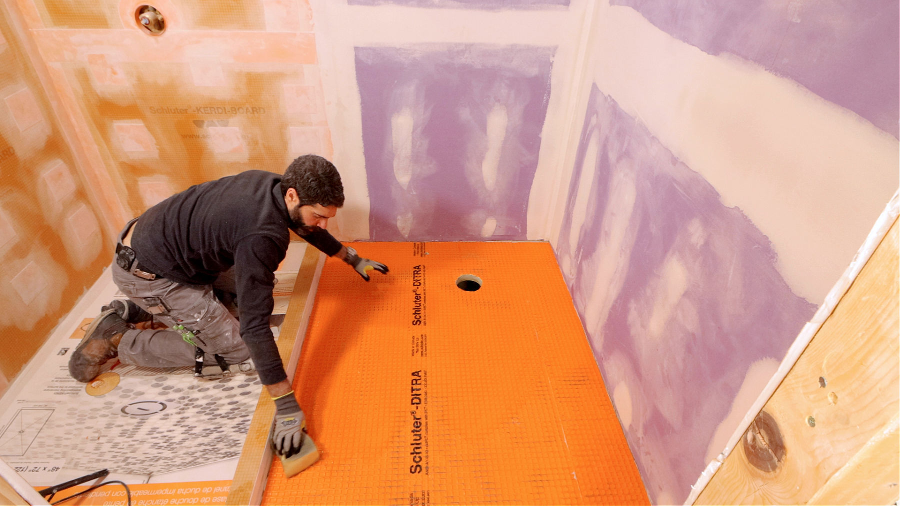 DITRA Installation in Shower Room