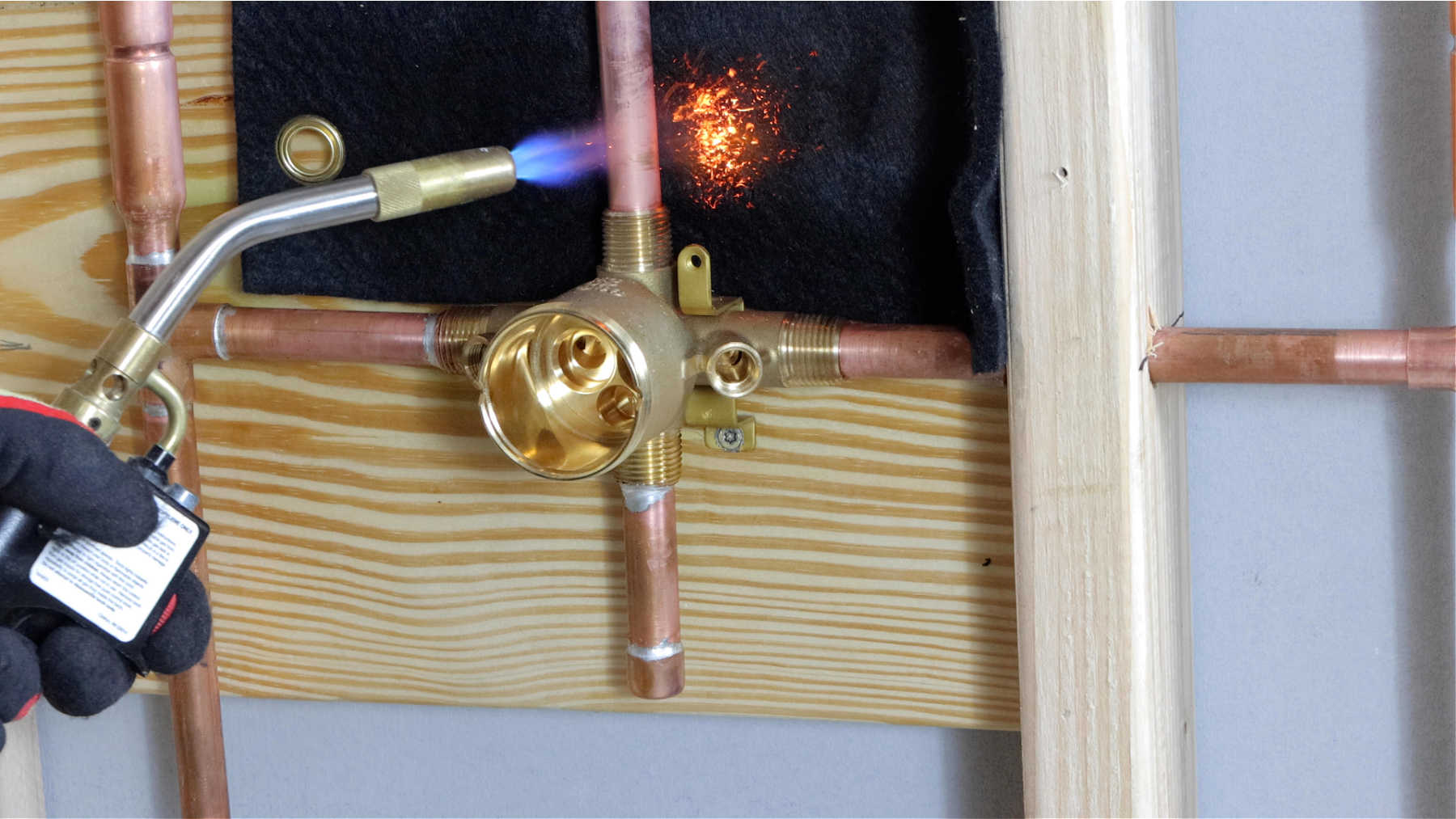 Soldering Copper Pipes (Delta Shower Valve Installation)