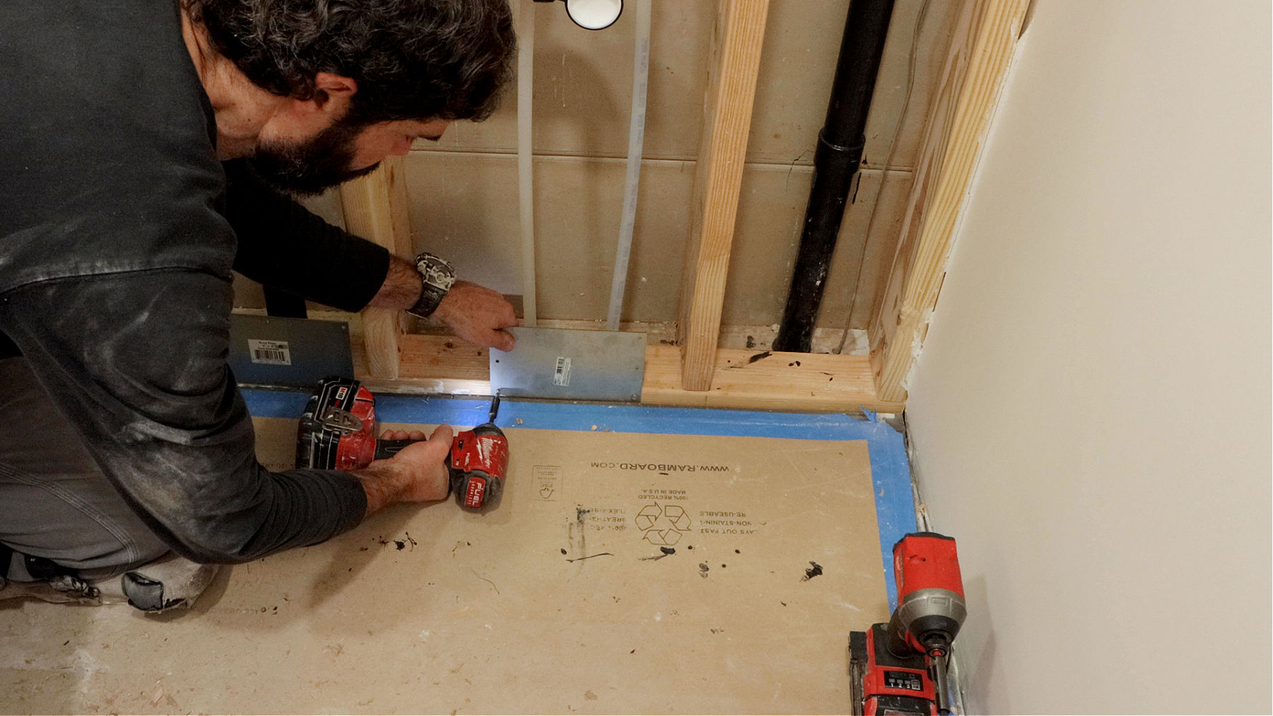 How to Support and Protect Water Lines (Double Sink)