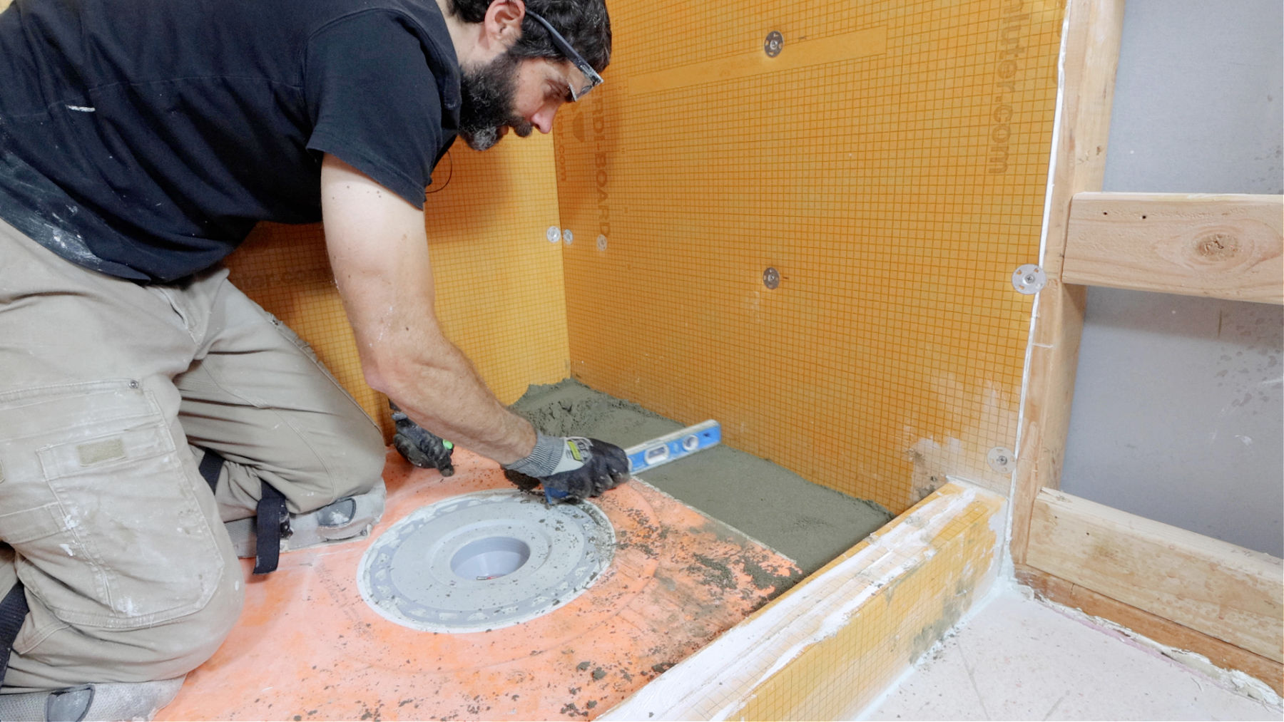 Extending Shower Tray with Dry Pack (Curbed Shower)