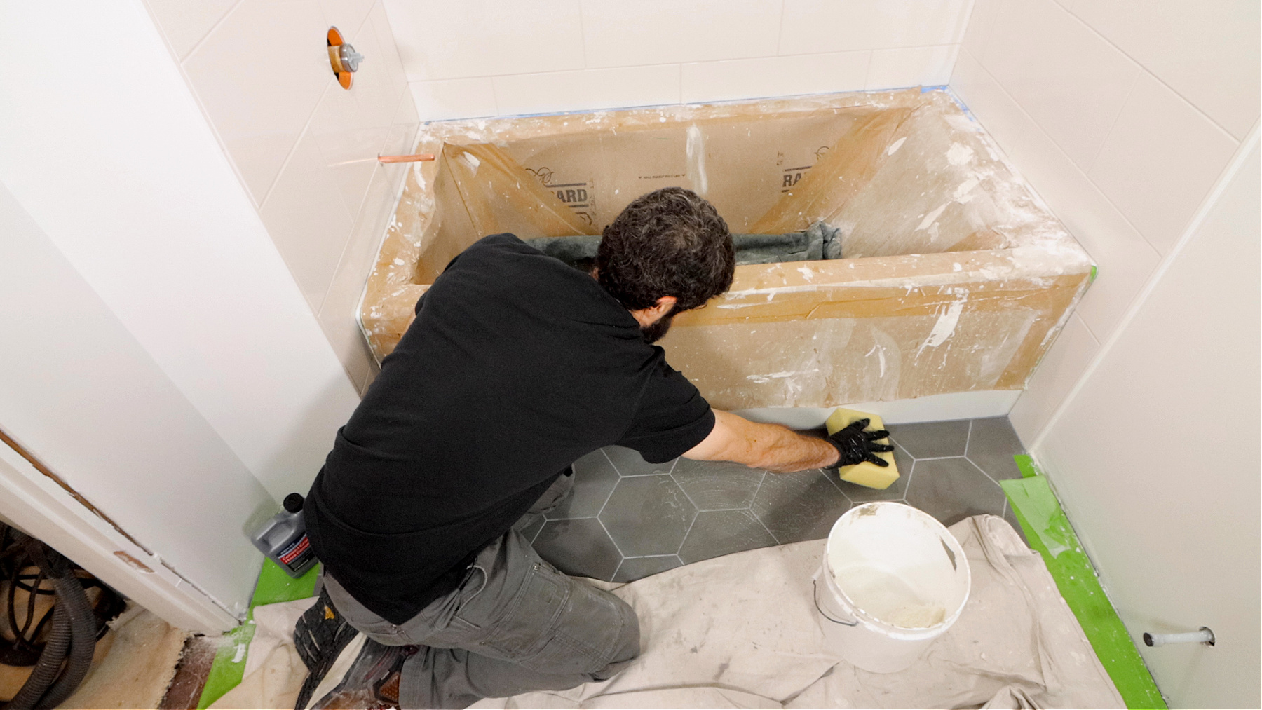 Grout Haze Removal (Hexagon Tile Floor)