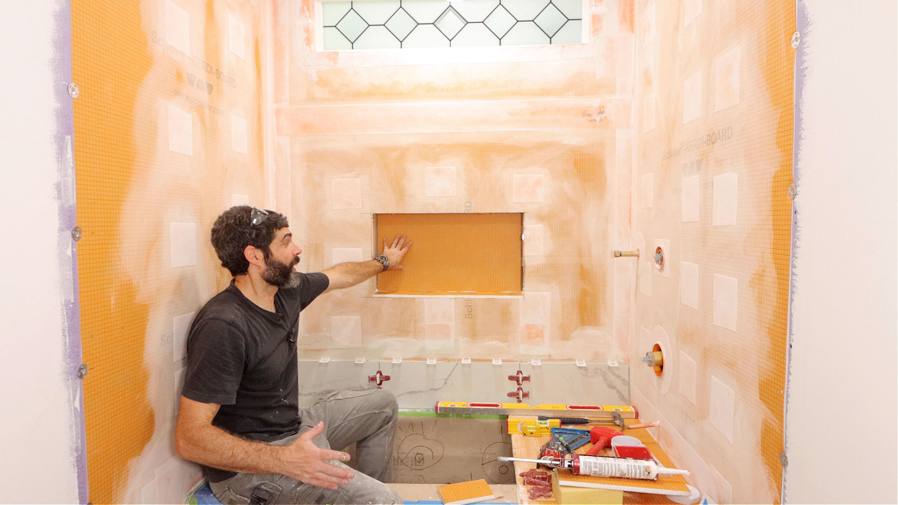 How to Add KERDI-BOARD Inside Custom Shower Niche