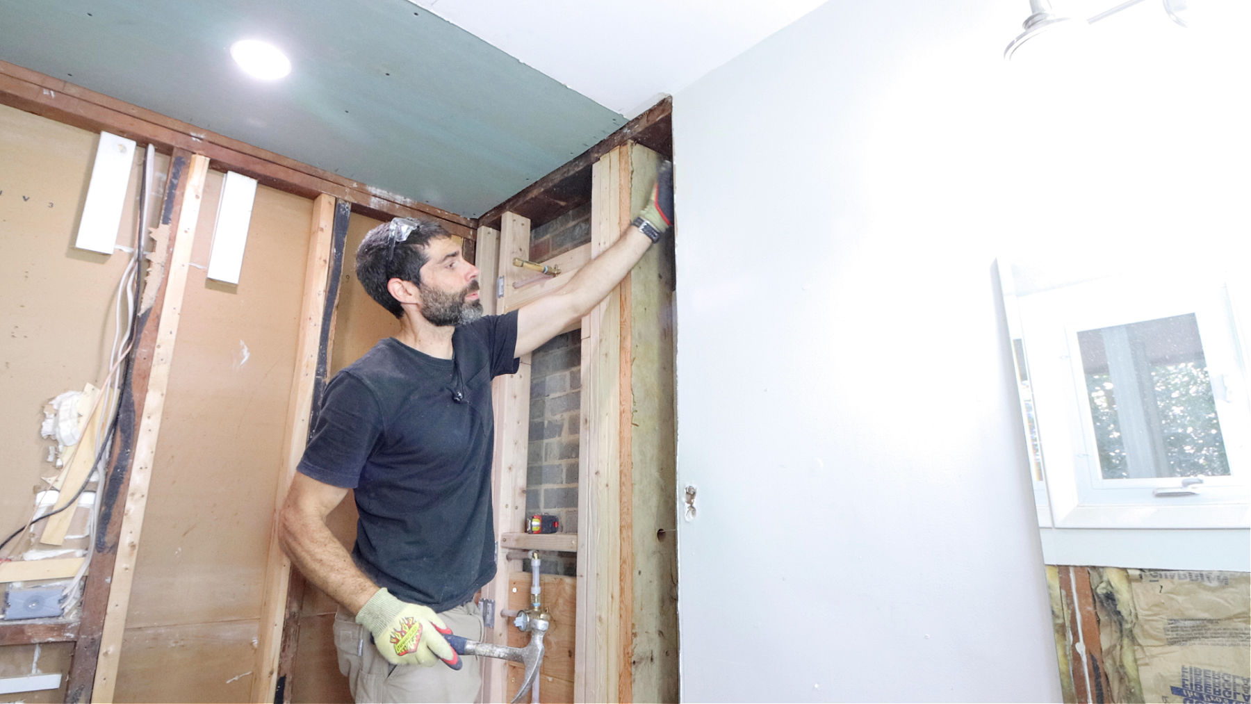 How to Add Stud for Drywall/Backer Board Transition