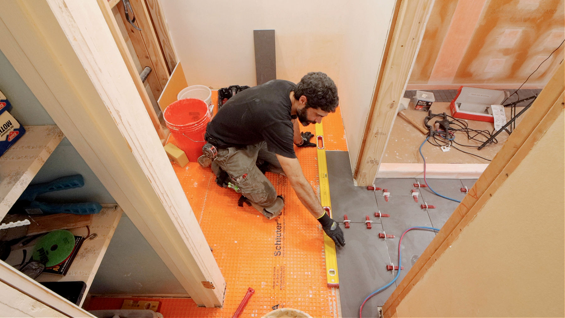 How to Continue Tile Into Second Room