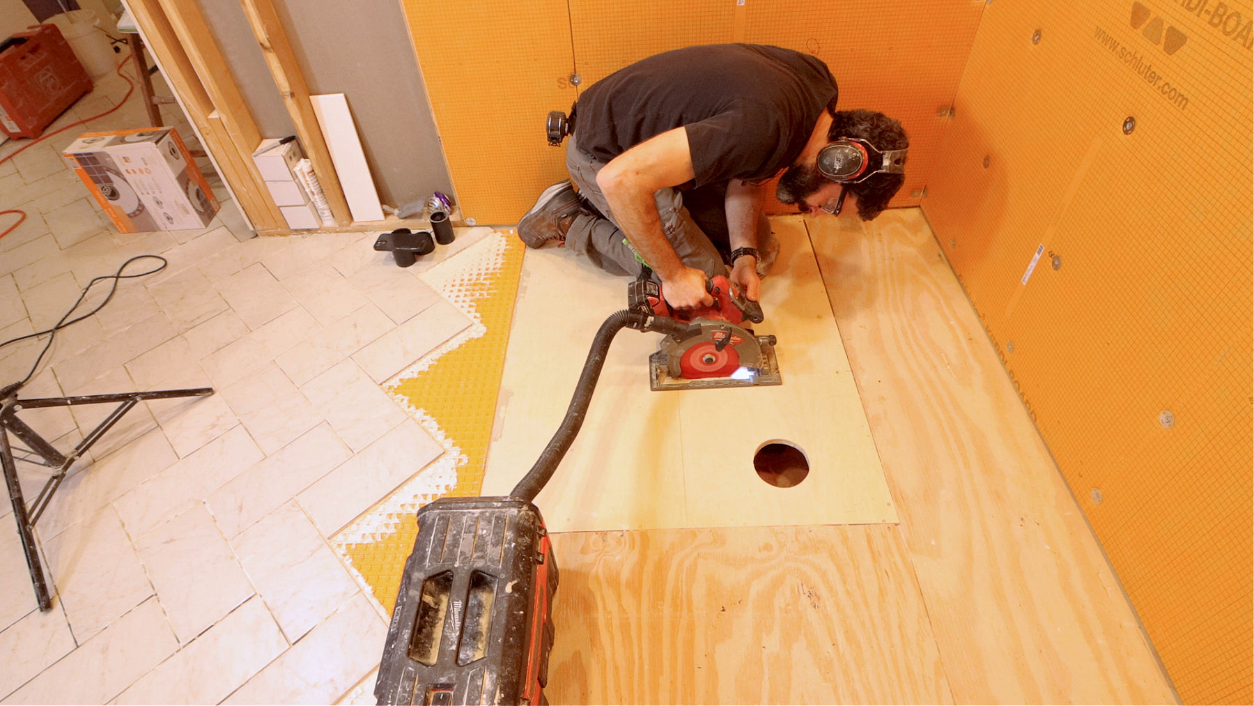How to Remove and Reinstall Plywood Subfloor (Schluter KERDI-DRAIN)