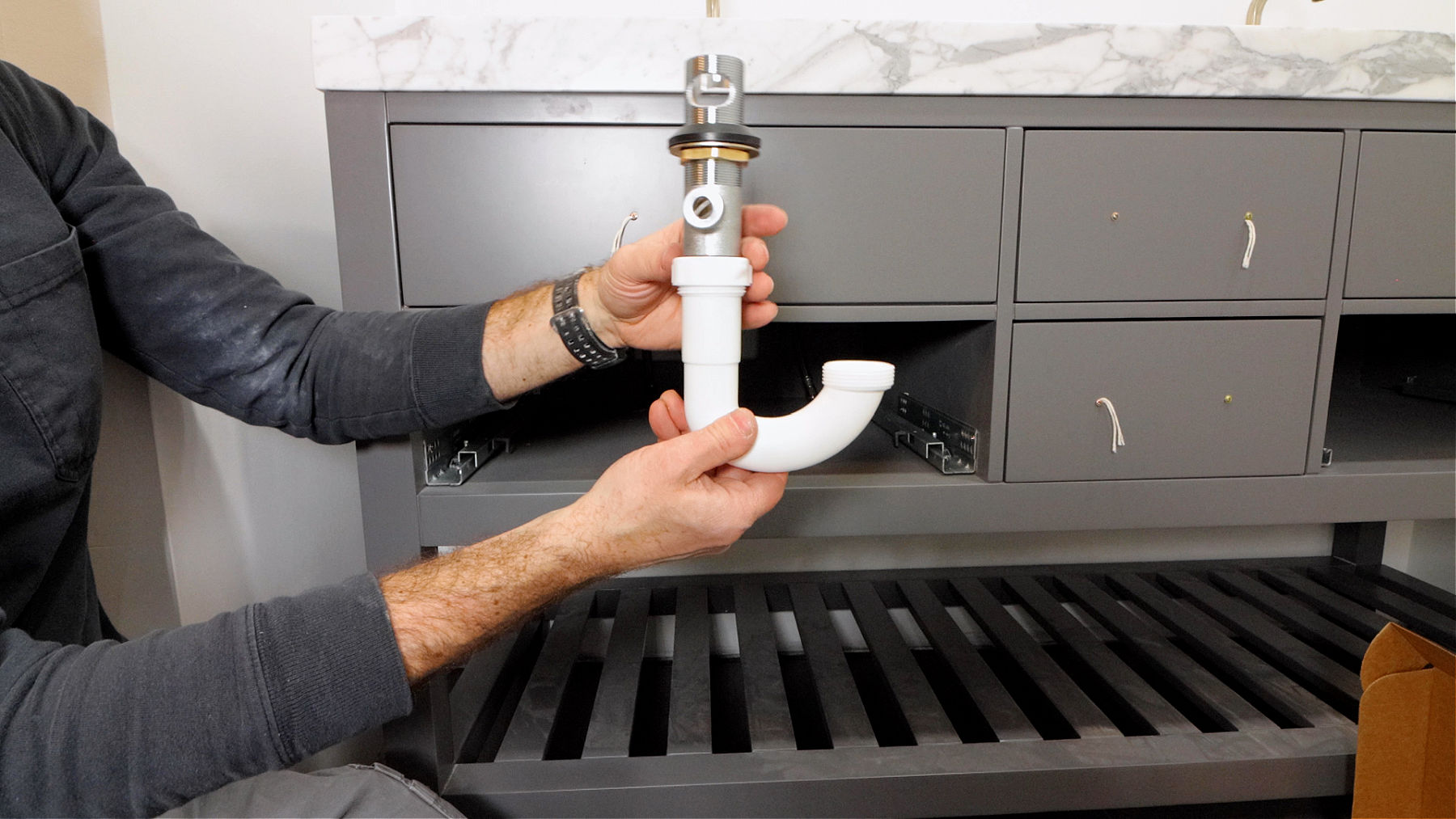 P-Trap and Drain Assembly (Moen Widespread Sink Faucet)