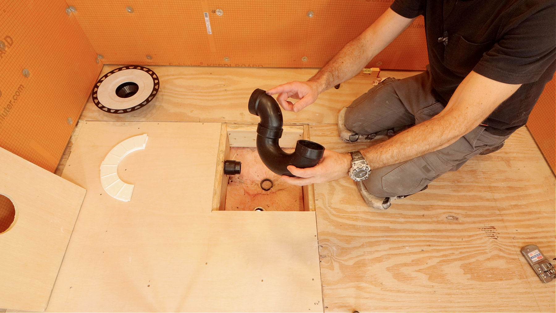 Schluter KERDI-DRAIN Installation (ABS Start to Finish)