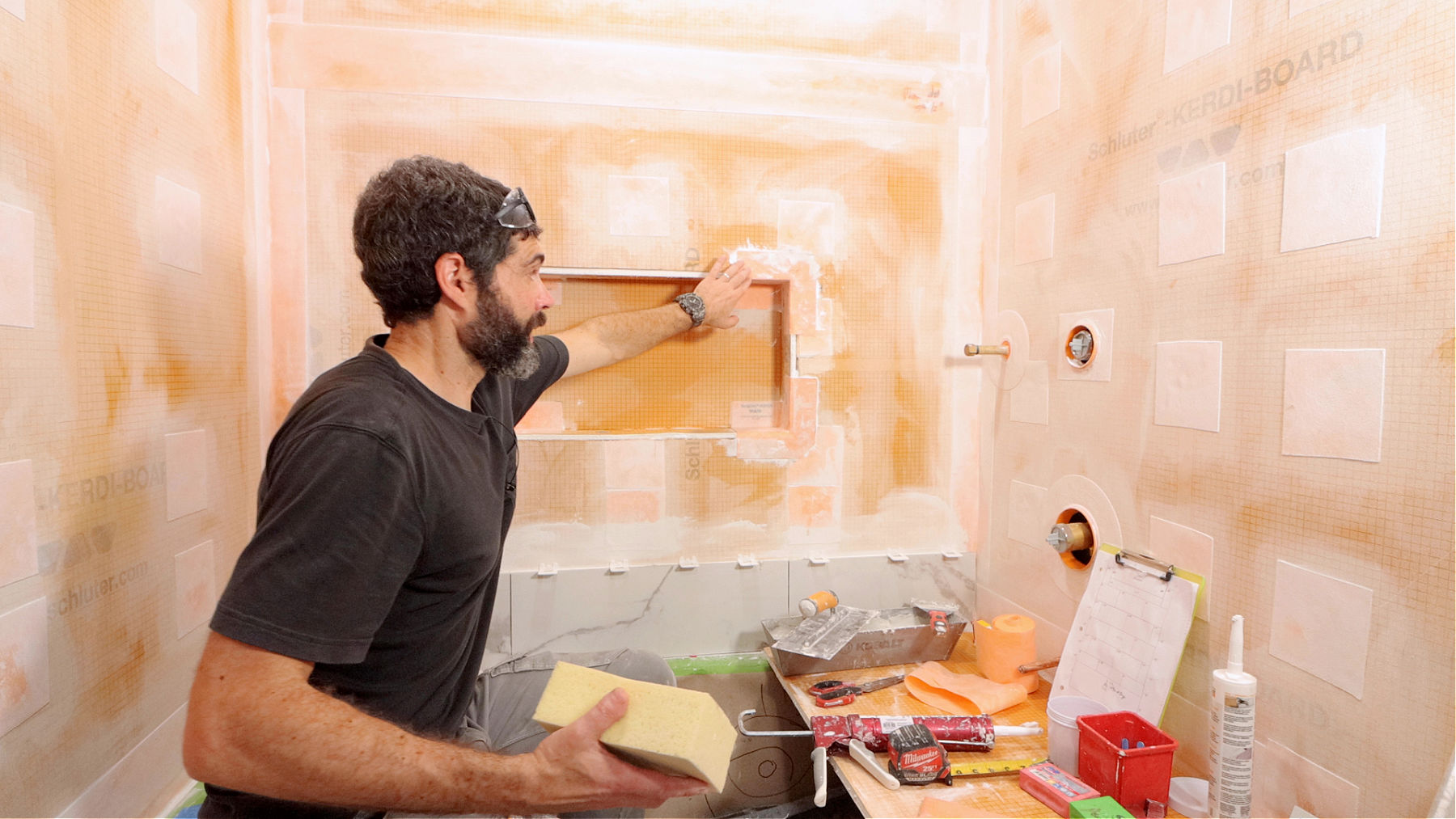 Waterproofing Inside and Outside Corners (Custom Shower Niche)