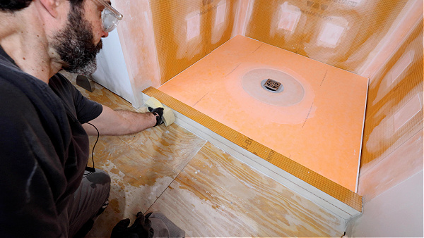 Custom Schluter Shower Curbs